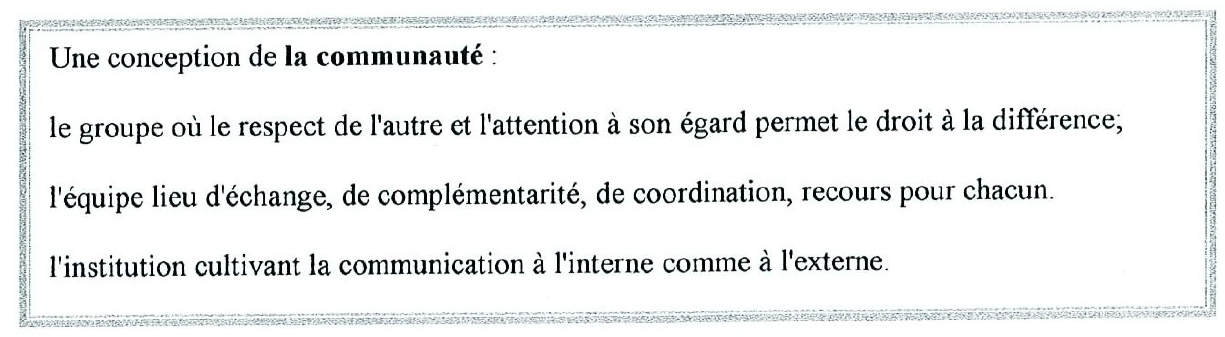 Une conception de la communauté