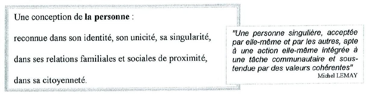 Une conception de la personne
